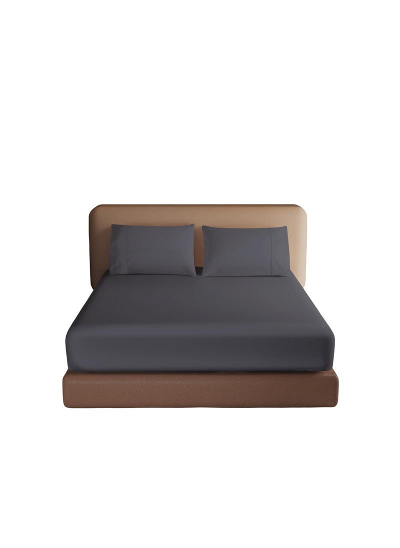 Zaizaihome 100% Egyptian Cotton Fitted Sheet Twin XL/Split King Size  600 Thread Count 16"" Deep Pocket Sheet  Soft & Elastic Sateen Weave Bottom Sheet for Home (Dark Grey 1 Pack Fitted Sheet Only  Twin XL)  - Image 1