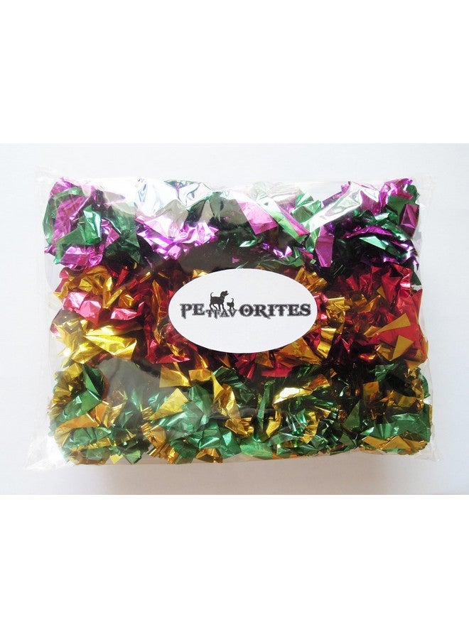 PETFAVORITES PETFAVORITES Original Mylar Crinkle Balls Cat Toys - 12 Pack  - Image 2
