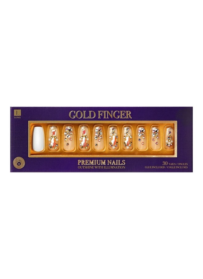 Goldfinger GoldFinger Premium False Nails Glue On Nails Press On Nails Glue Included (My Precious)  - Image 3