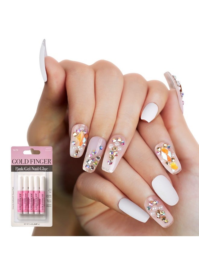 Goldfinger GoldFinger Premium False Nails Glue On Nails Press On Nails Glue Included (My Precious)  - Image 1