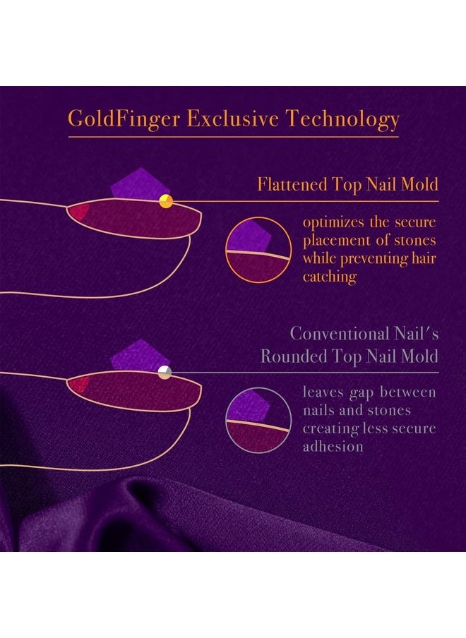 Goldfinger GoldFinger Premium False Nails Glue On Nails Press On Nails Glue Included (My Precious)  - Image 5