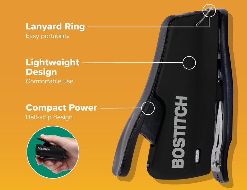 Bostitch Nano Mini Staplers, Black, 2-Pack (1830-2PK) - Image 4