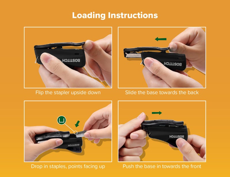 Bostitch Nano Mini Staplers, Black, 2-Pack (1830-2PK) - Image 2