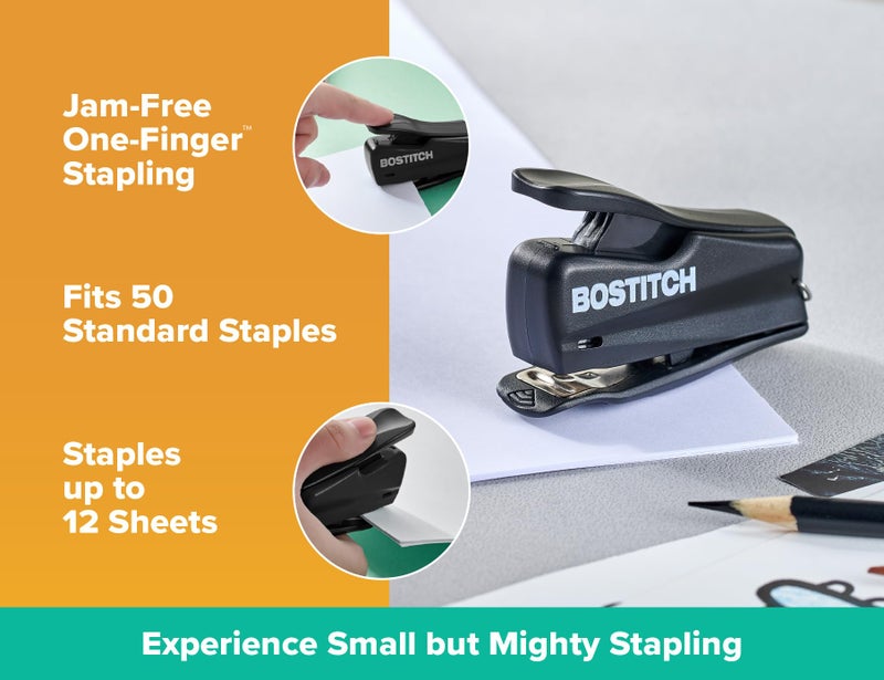 Bostitch Nano Mini Staplers, Black, 2-Pack (1830-2PK) - Image 3