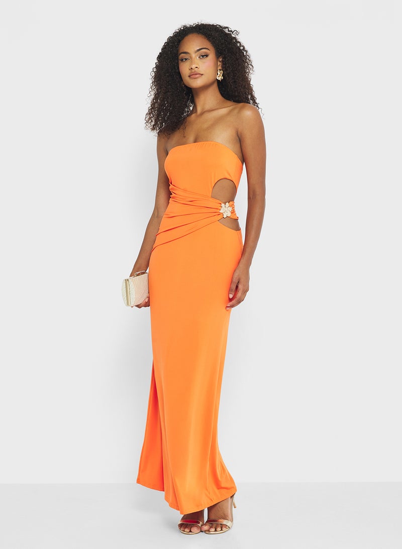 Ginger Bandeau Cutout Detail Draped Dress - Image 5