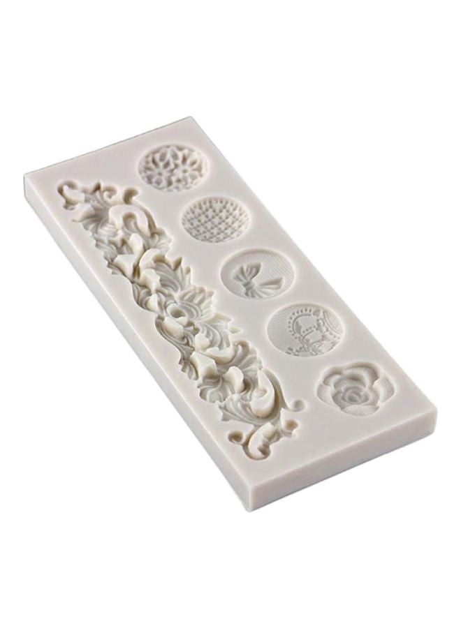 Sharpdo Silicone Fondant Cake Mould White 14.1x6x1cm - Image 1
