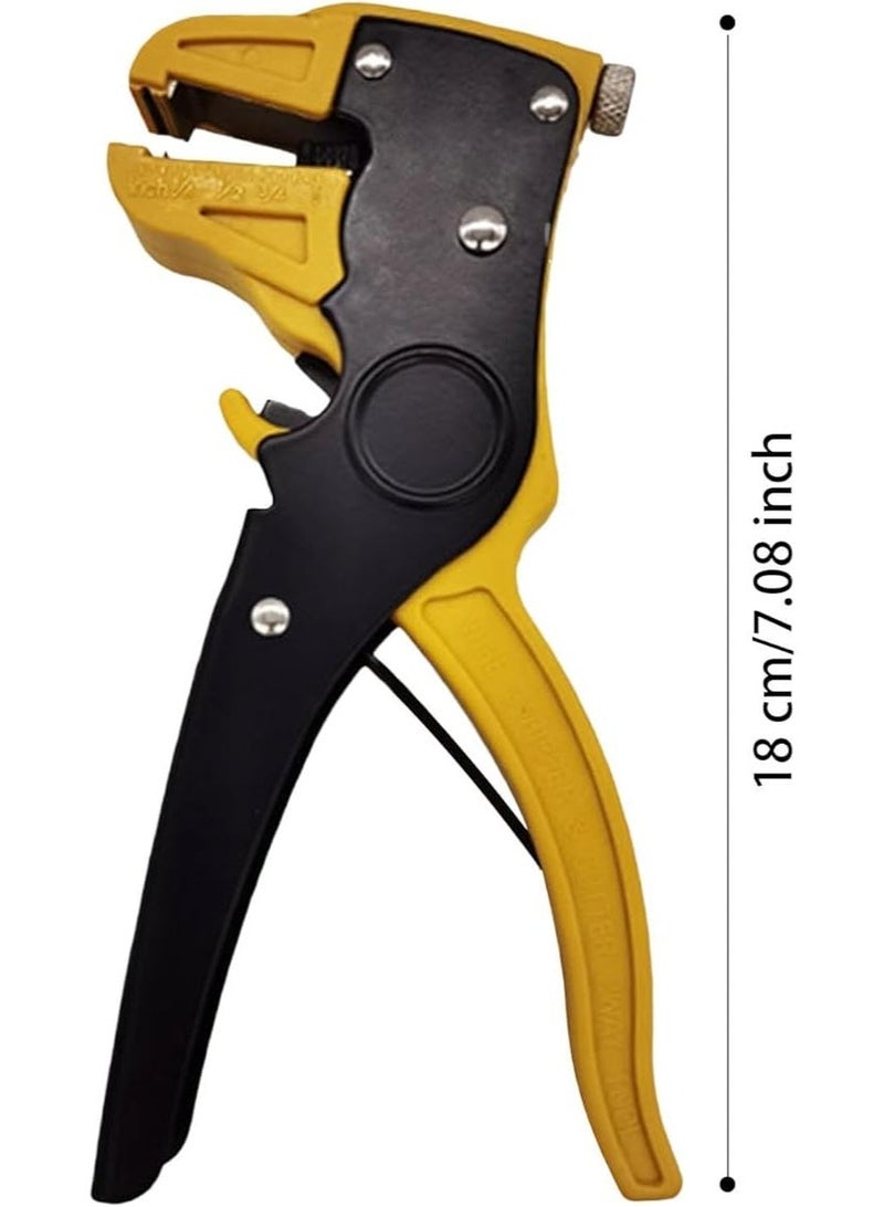 7 Inch Automatic Wire Stripper and Cutter with Self-Adjusting Jaws, Adjustable Wire Gauge Settings, Ergonomic Grip, Heavy Duty Construction for Electrical Installation, Electronics Repair and DIY Projects - Image 2