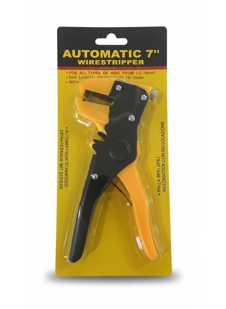 7 Inch Automatic Wire Stripper and Cutter with Self-Adjusting Jaws, Adjustable Wire Gauge Settings, Ergonomic Grip, Heavy Duty Construction for Electrical Installation, Electronics Repair and DIY Projects - Image 4