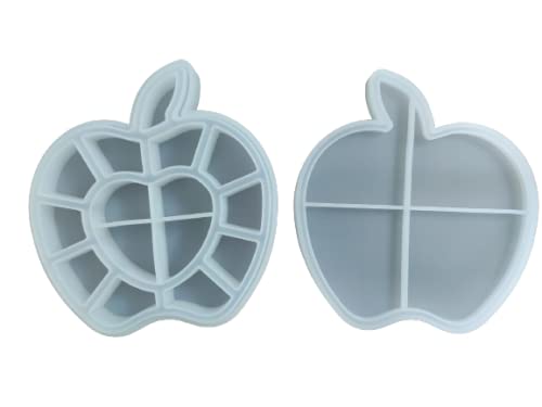 NOLAAI NOLAAI ARTOOL Apple Shape Storage Box Resin Art Mold Container for Jewellery Makeup Silicone Mold Epoxy UV Resin Mould 45 Inch C6