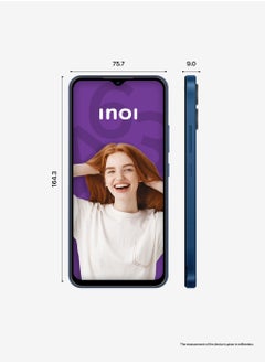 INOI A63, 4G LTE, 3GB RAM + 64GB, 6.5” IPS HD+ Display, Dual Camera, Finger Print Sensor, Night Blue, Middle East Version  - Image 2