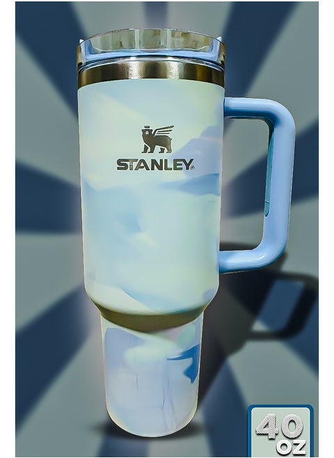 Stanley 40oz Tumbler Stainless Steel Travel Mug with Reusable Straw BPA Free Eco Friendly and Dishwasher Safe Featuring Leakproof FlowState Lid and Double Wall Insulation Keeps Drinks Hot for 16 Hours and Cold for 24 Hours Slim Base Fits in Car Cup Holders with Sturdy Ergonomic Handle for Comfortable Use at Home Work Travel or Outdoors