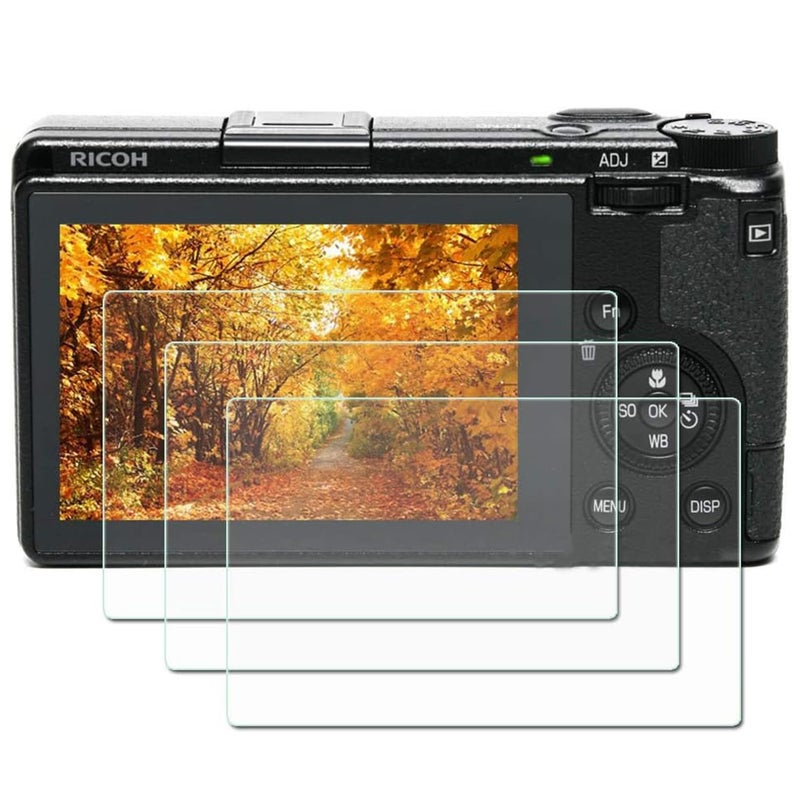 ZLMC Screen Protector for Ricoh GR III GR III X GRIII GR 3 GR3 GR IIIx GRIIIx GR3x, 9H Hardness 0.3mm Ultra-thin Tempered Glass Screen, Full Coverage Edge to Edge Protection [3 Pieces] - Image 1