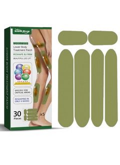 SOUTH MOON 30 Pcs Wormwood Legs Patch - HerbalLegs Patches - Natural Wormwood Sticker - Calf Lift Shaping Wormwood Leg Stickers Leg Lifting Patch  - Image 1