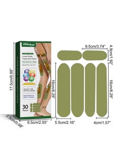 SOUTH MOON 30 Pcs Wormwood Legs Patch - HerbalLegs Patches - Natural Wormwood Sticker - Calf Lift Shaping Wormwood Leg Stickers Leg Lifting Patch  - Image 2