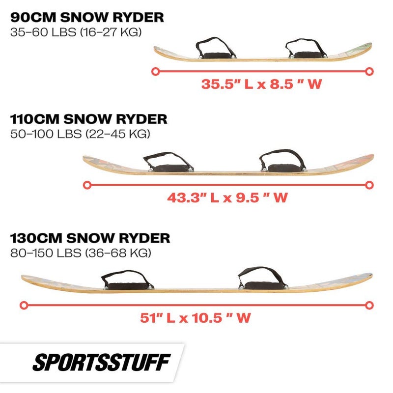 Sportsstuff Snow Ryder, Hardwood Snowboard, perfect for Beginners and Backyard Fun - Image 5