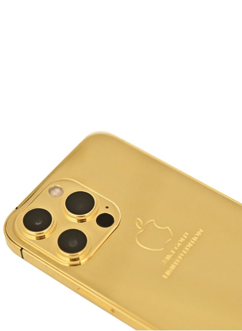 كافيار Apple iPhone 13 Pro إصدار محدود ذهبي عيار 24 قيراط وسعة 512 جيجابايت