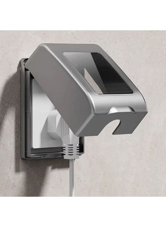 White Self Adhesive Waterproof Switch Cover Splash Proof 86 Type Electric Plug - Image 5