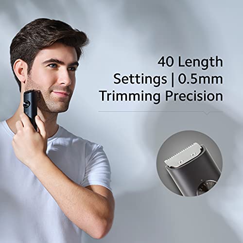 Xiaomi Male MI Corded + Cordless Beard Trimmer 2 With Type-C Fast Charging, LED Display, Waterproof, 40 Length Settings, Stainless Steel Blades, 90 Mins Cordless Runtime, Travel Lock, Black (2021) - Image 3