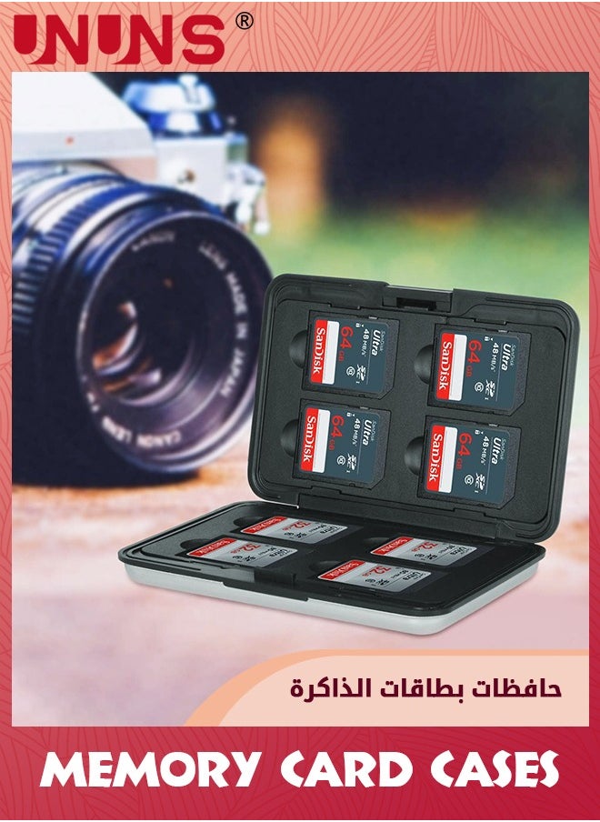 UNUNS - حافظة بطاقات الذاكرة TF Micro SD المحمولة ذات 16 فتحة، حامل حقيبة حمل البطاقة مع دبوس واحد لإزالة البطاقة و3 حافظة بطاقة استعادة، صندوق منظم مقاوم للصدمات لتخزين وسائط كاميرا الكمبيوتر - Image 1