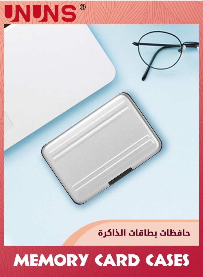 UNUNS - حافظة بطاقات الذاكرة TF Micro SD المحمولة ذات 16 فتحة، حامل حقيبة حمل البطاقة مع دبوس واحد لإزالة البطاقة و3 حافظة بطاقة استعادة، صندوق منظم مقاوم للصدمات لتخزين وسائط كاميرا الكمبيوتر - Image 1