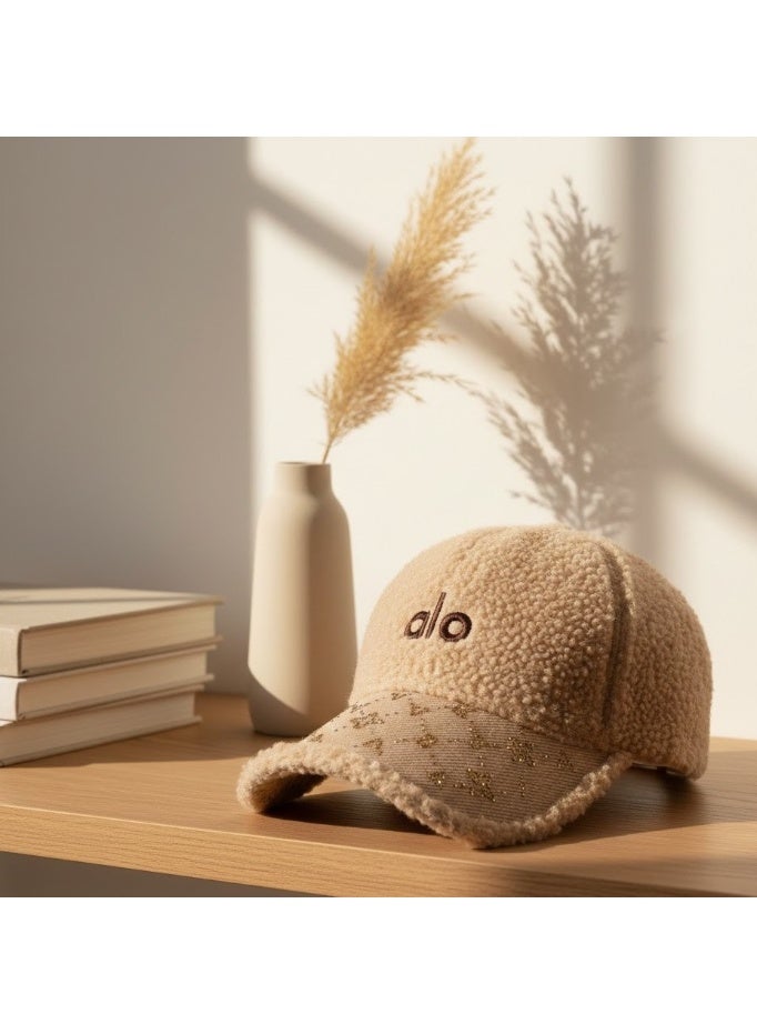 alo Women's winter "sherpa" cape, soft and stylish design - beige - warm and elegant - Image 3