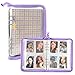 Neffliwe 4Pocket Kpop Photocard Holder Book with 30Pcs Inner Pages 6 Ring A5 Photocard Binder Card Collect Book Hold Up to 240 Cards Purple - Image 3