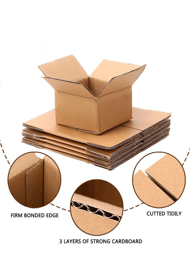 وهاواي 5 Pack Shipping Boxes, Corrugated Cardboard Box for Moving, Mailing, Packing and Storage 25x25x15cm Brown - Image 2