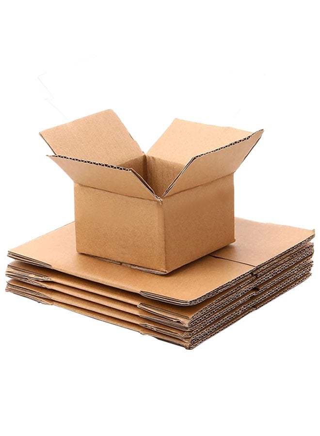 وهاواي 5 Pack Shipping Boxes, Corrugated Cardboard Box for Moving, Mailing, Packing and Storage 25x25x15cm Brown - Image 1
