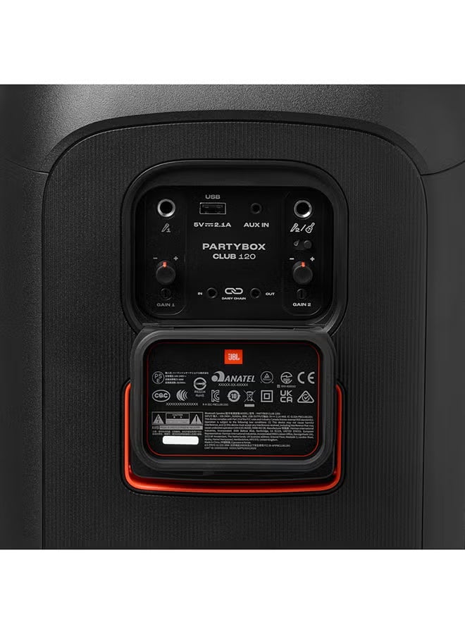 JBL Partybox Club 120 Portable Party Speaker Black JBLPBCLUB120EP Black - Image 5