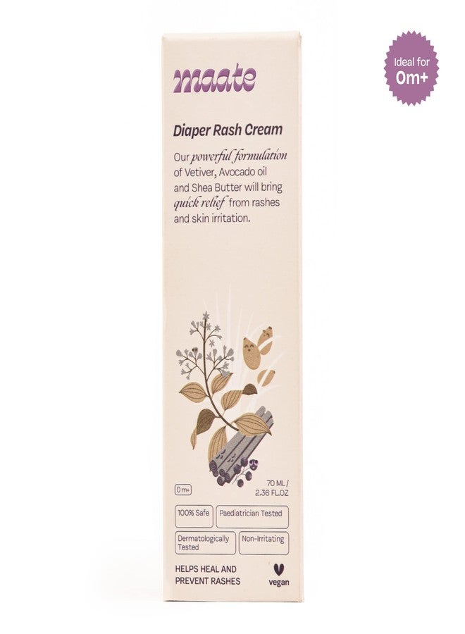 Maate Baby Diaper Rash Cream 70 ml & Powder 100 gm Combo | For Rashes & Irritation | Heals, Soothes and Calm Baby's Skin | Natural, Vegan & Talc Free | Dermatologically Tested | For Babies & Kids 0m+ - Image 3