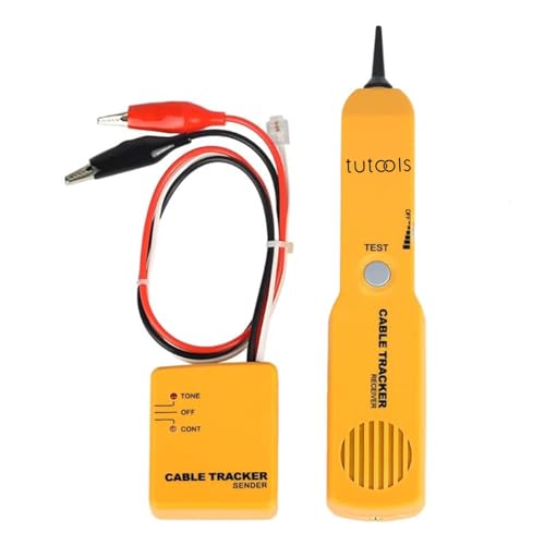 TUTOOLS Wire Tracker,Cable Finder Tone Generator Probe Tracer,Anti-Interference Multi-Function Finder with RJ11-plug Audio Sender and Probe kit, Network Cable Continuity Tester - Image 1