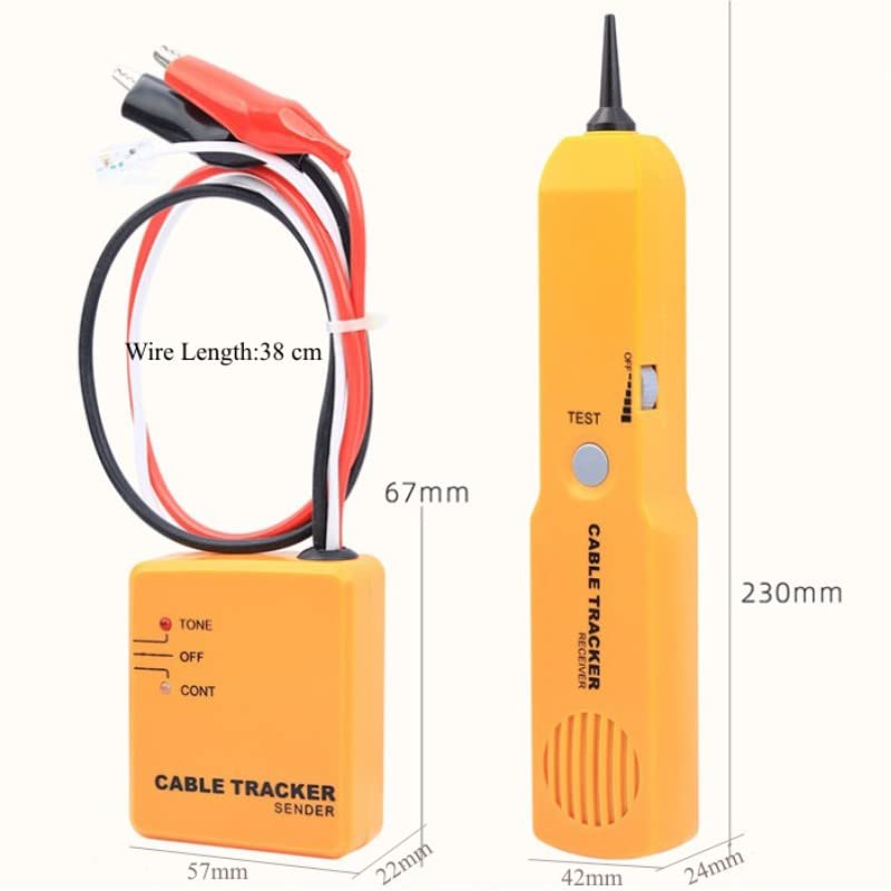 TUTOOLS Wire Tracker,Cable Finder Tone Generator Probe Tracer,Anti-Interference Multi-Function Finder with RJ11-plug Audio Sender and Probe kit, Network Cable Continuity Tester - Image 2