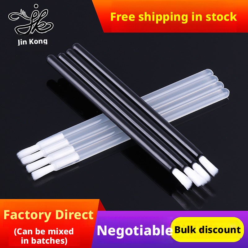 Jinkong Disposable Nylon Lip Brush, Portable Lipstick Brush, Makeup Brush for Beginners - Image 1