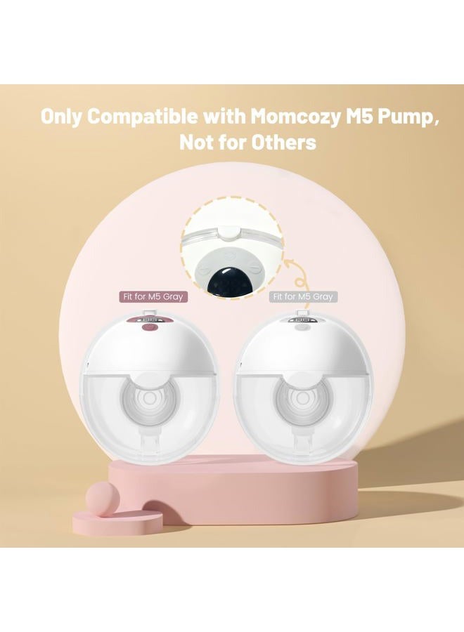 IVARONAL 6Pcs Silicone Spout Cap Compatible with Momcozy M5 Wearable Breastpump, Dustproof, Keep Clean, Prevents Leaks from The Top, Fit for M5 Breast Pump Parts, White 6Pack - Image 2