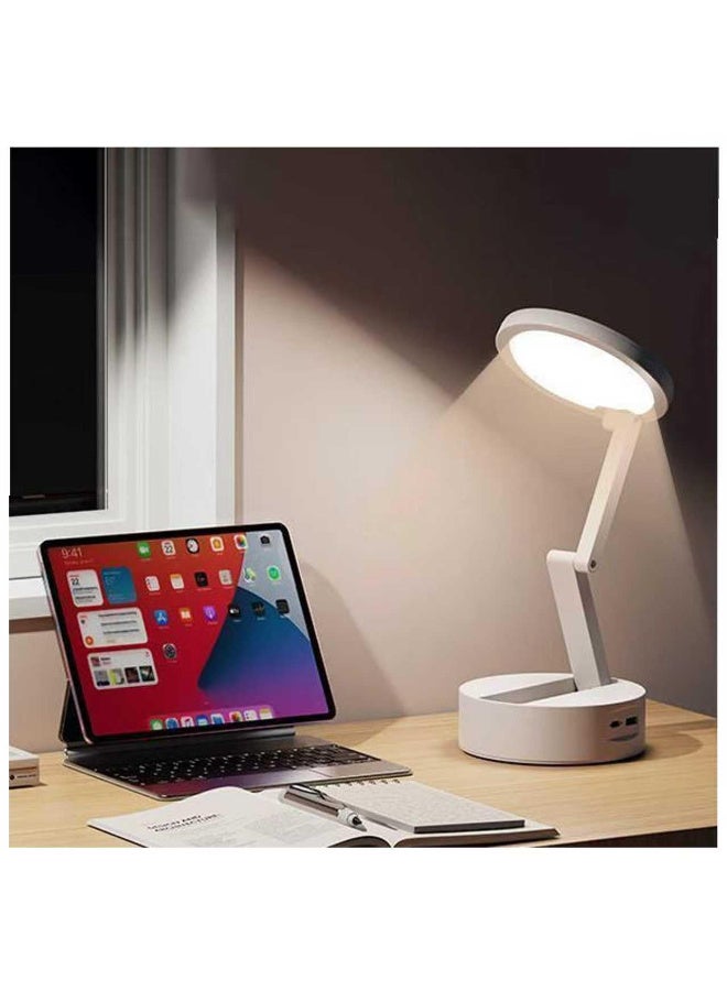 مصباح مكتب LED قابل للطي مع ساعة رقمية وحماية للعين، قابل لإعادة الشحن ومحمول - Image 5
