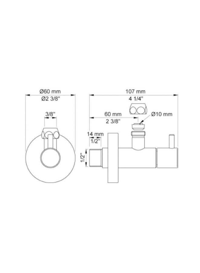 DANUBE HOME Milano Eagle Angle Valve For Kitchen, Bathroom Heavy Duty Matt Black Water Flow Control Tap Brass Body Turn Water Shut Off Faucet Valve Modern Bathroom Fixtures  - Image 2