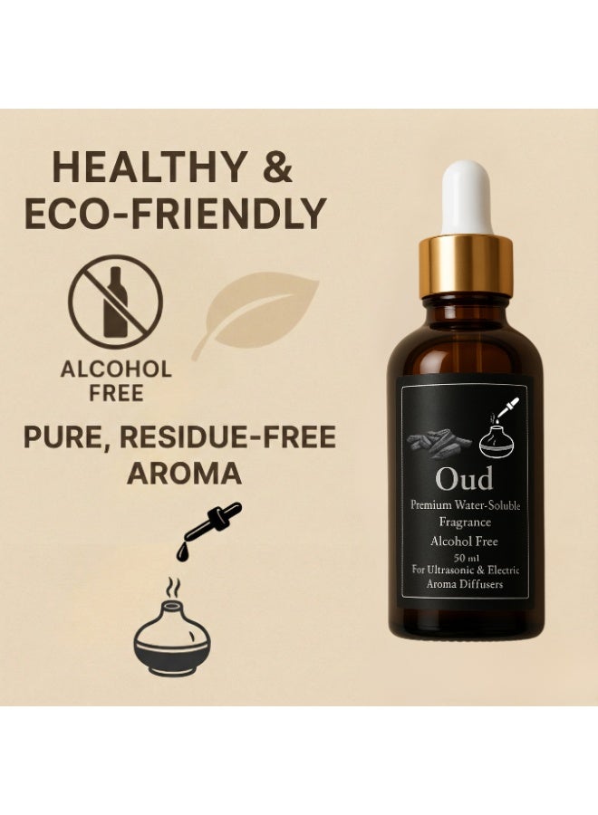 Concentrated Oud Fragrance for Electric, Steam, and Ultrasonic Diffusers (Refill Bottle) 50 ml - Alcohol-Free - Long-Lasting - Health-Safe - Image 3