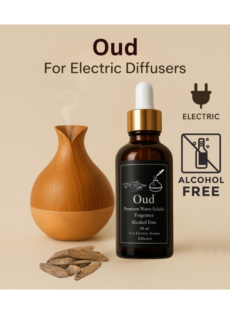 عطر العود المركز للفواحات الكهربائية البخاريه (زجاجه اعاده الملئ) 50 مل - خالٍ من الكحول - ثبات قوي - آمن صحيًا - Image 1