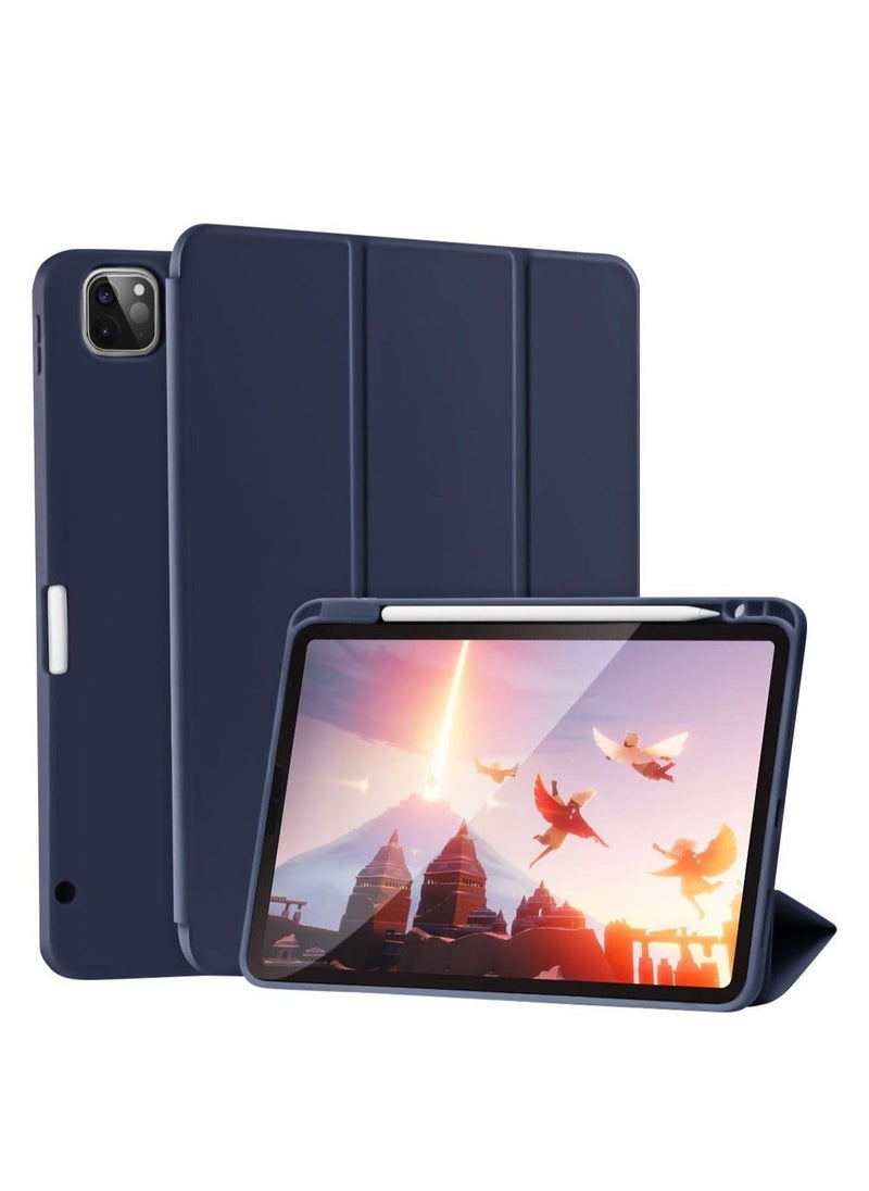 ELTRAZONE Case for iPad Pro 11 Inch 2021(3rd Gen)/2020(2nd Gen) with Pencil Holder [Support iPad 2nd Pencil Charging/Pair] Slim Trifold Stand, Smart Protective Case Cover - Image 1