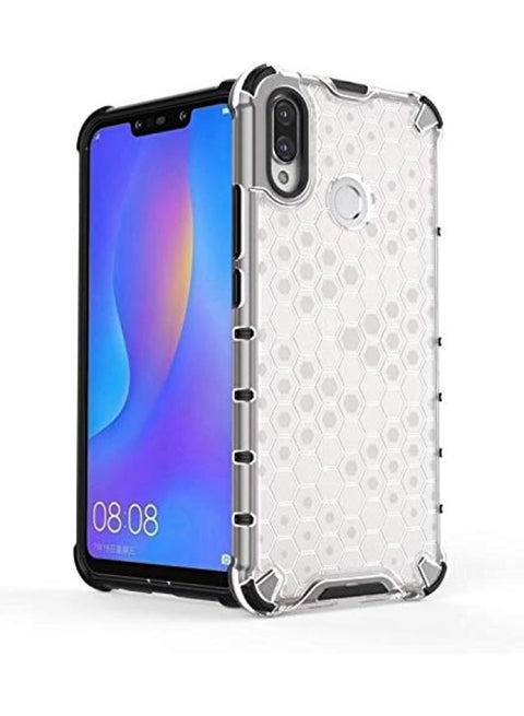 Case Cover Honeycomb Case Shockproof Camera Protection Cover Compatible with  Huawei Nova 3I (White Clear)