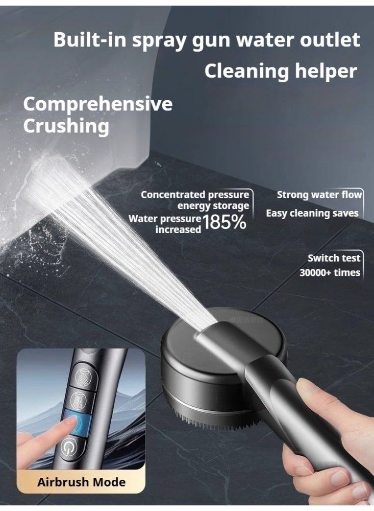 Filtered Shower Head with Handheld, High Pressure Shower Heads, Filtered Shower Head with Handheld Sprayer Soften Hard Water High Pressure Handheld Shower Head 4 Modes Water Saving Filter - Image 3