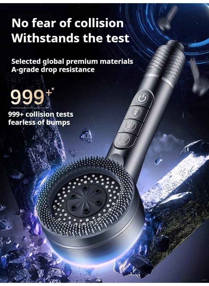 Filtered Shower Head with Handheld, High Pressure Shower Heads, Filtered Shower Head with Handheld Sprayer Soften Hard Water High Pressure Handheld Shower Head 4 Modes Water Saving Filter - Image 5