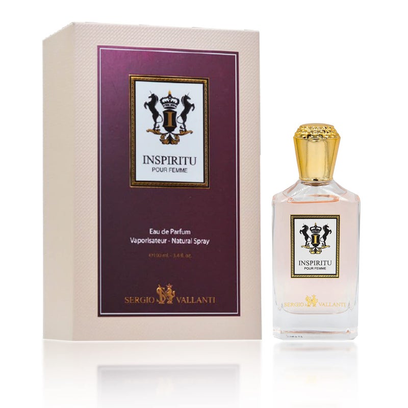 Dumont INSPIRITU POUR FEMME - 3.4oz - Womenâ€™s Perfume with Sweet, Sensual, Romantic & Sensual Fragrance - Long Lasting Cologne Mist & Body Spray - Perfect Luxury Gift for Her - Image 1