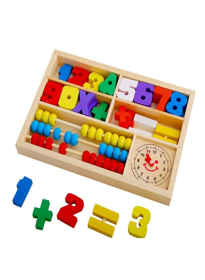 Digital Learning Box Multi-Function Digital Computing Toy Wooden Educational Toy  - Image 1
