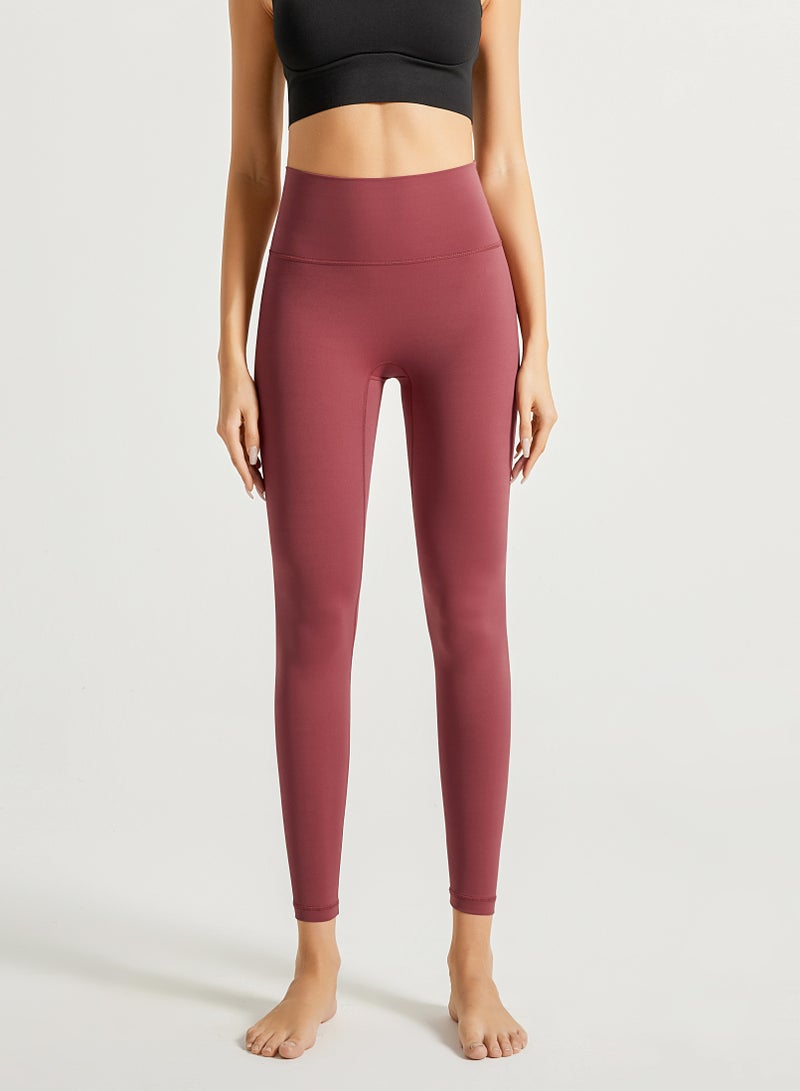 Loquat Women Quick Dry Breathable Yoga Leggings Red  - Image 1