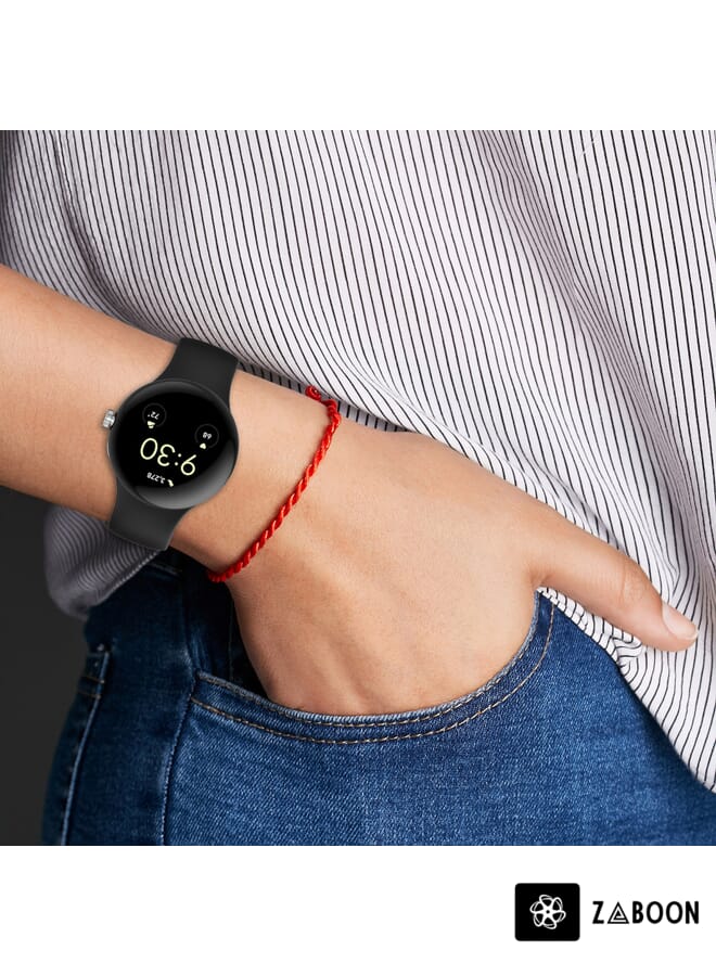 Zaboon Google Pixel Watch Loop Type Solid Color Silicone Watch Band, Size:L - Image 4