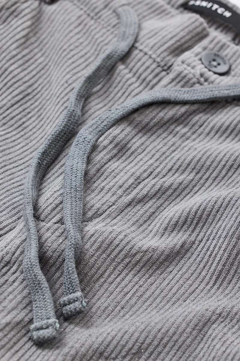 SNITCH بنطلون رمادي بخصر متوسط وقصة مريحة