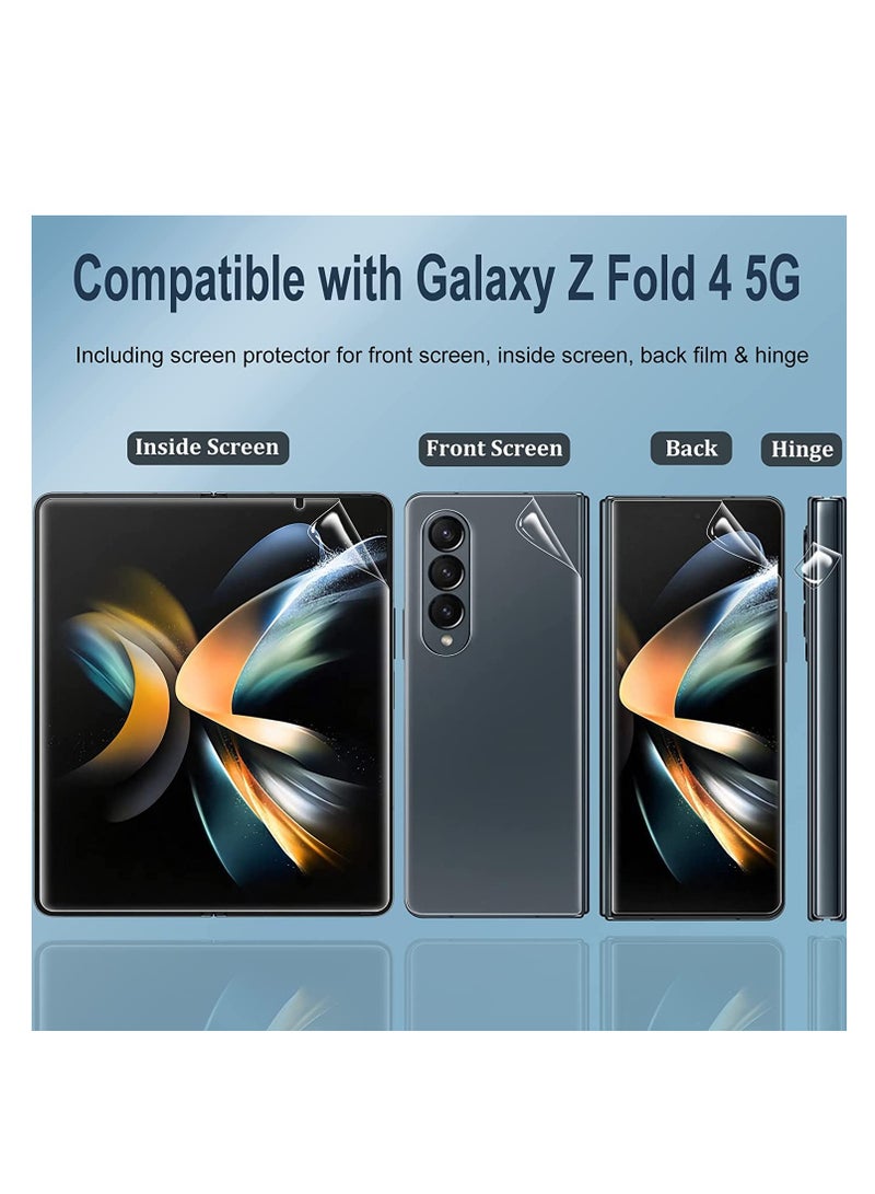 【1SET 4PCS 】Designed for Samsung Galaxy Z Fold 4 Screen Protector, HD Full Covered Outer + Inner TPU Soft Film +Back Cover Flexible Screen Protector for Galaxy Z Fold 4 5G 【Anti Scratch】 - Image 5