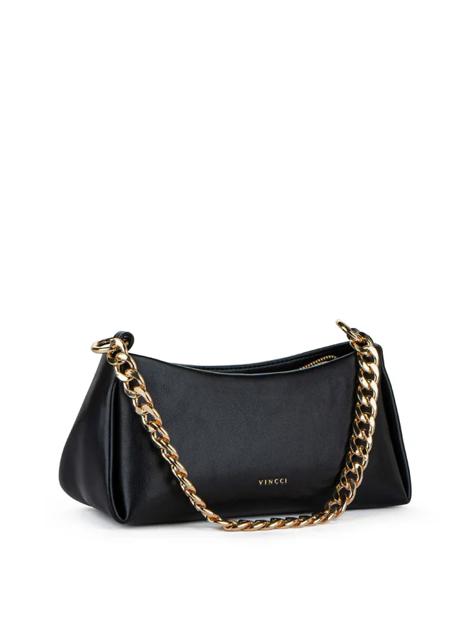 Vincci Women Quilted Shoulder Bag With Chain detail