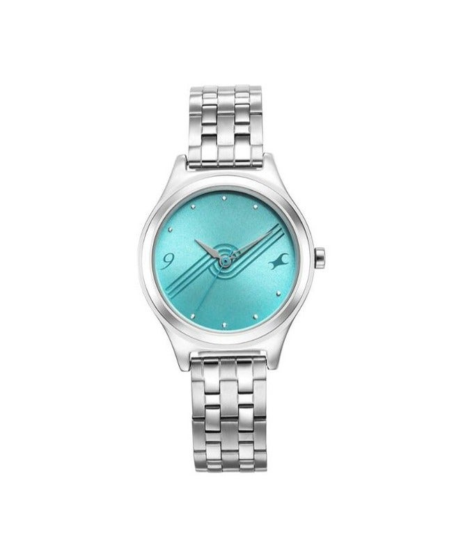 Fastrack By Titan Stunners Blue Dial Metal Strap Watch for Girls 6152sm05 - Image 2
